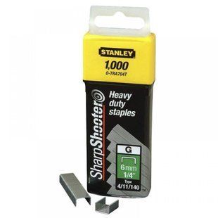 Скоби тип G висотою 10 мм для степлера Heavy Duty, в упаковці 1000 шт STANLEY 1-TRA706T (1-TRA706T) фото
