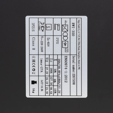 Сварочный инвертор Procraft industrial RWI350 2026 (MMA, TIG lift) (p073505) фото
