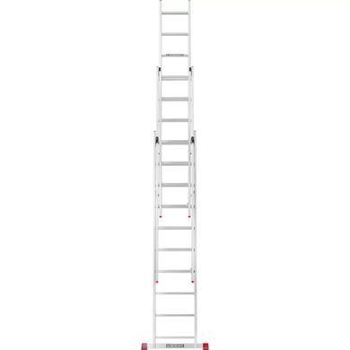 Лестница алюминиевая 3-х секционная Квітка PRO (3х10 сходинок) (110-9310) (110-9310) фото