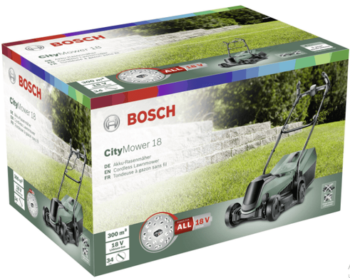 Аккумуляторная газонокосилка Bosch City Mower (06008B9A00) фото