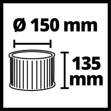 Набор фильтров для SAC пылесосов Einhell (2 шт) (2351250) фото