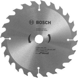 Пильний диск Bosch Eco for Wood 190 * 2,2 / 1,4 * 20 мм (2608644375) фото
