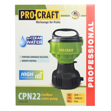 Аккумуляторный насос для чистой воды Procraft CPN22 (без АКБ и ЗУ) (p030279) фото