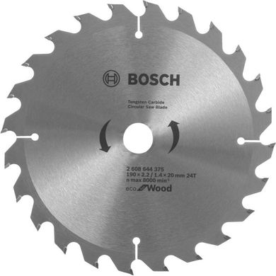 Пильный диск Bosch Eco for Wood 190*2,2/1,4*20 мм (2608644375) фото
