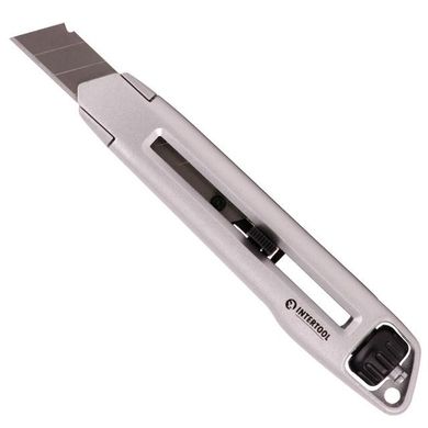 Нож металлический усиленный с винтовой фиксацией лезвия INTERTOOL HT-0512 (HT-0512) фото