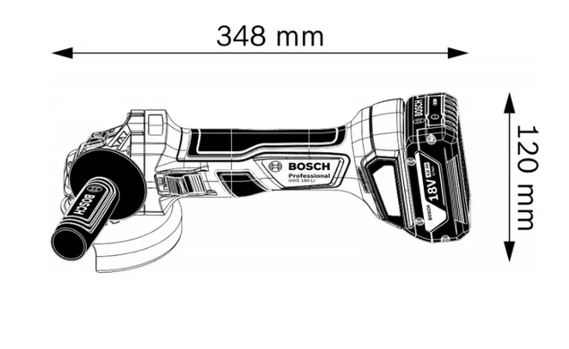 Акумуляторна кутова шліфувальна машина Bosch GWS 180-LI (06019H9021) (06019H9021) фото