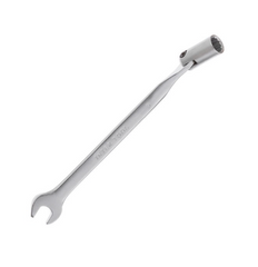 Ключ рожково-накидной шарнирный 9 мм Cr-V, покрытие сатин-хром INTERTOOL XT-1409 (XT-1409) фото
