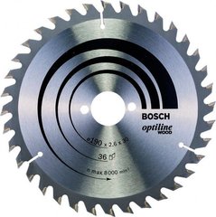 Пильный диск по дереву Bosch Optiline Wood 190*2,6*30 мм (2608640616) фото