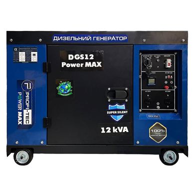 Дизельный генератор PROFI-TEC DGS12 Power MAX 12кВА/9кВт, 2V20 (pt5026) фото