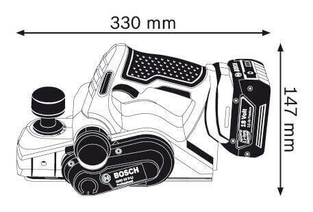 Аккумуляторный рубанок Bosch GHO 18 V-LI Solo (06015A0300) фото