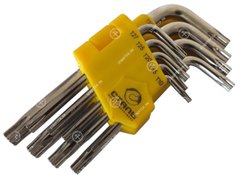 Сталь 48106 Набір Г-образних ключів подовжених TORX (9 шт) (63726) фото