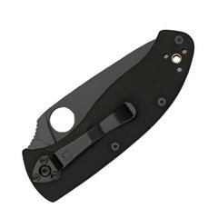 Нож складний Spyderco Tenacious Black Blade, напівсерейтор (C122GBBKPS) (C122GBBKPS) фото