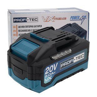 Акумуляторна батарея PROFI-TEC PT2080VX (20 В / 8.0 Аг) (pt7020) фото