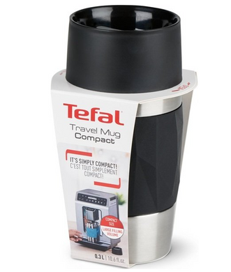Термокружка Tefal Compact mug 0,3л чорна (N2160110) (N2160110) фото