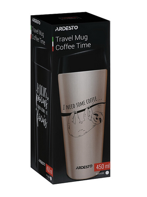 Термокружка Ardesto Coffee time Hocus 450 мл Черная (AR2645DMB) (AR2645DMB) фото