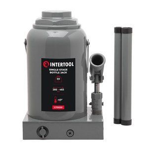 Домкрат "стовпчик" одноштоковий 50т, 285-465 мм INTERTOOL GT0030 (GT0030) фото