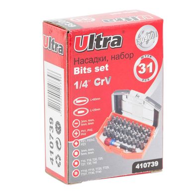Набор бит Ultra + адаптер 30шт S2 (пласт кейс) (4013602) (4013602) фото