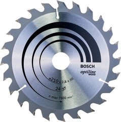 Пильный диск Bosch Optiline Wood 210*2,8*30 мм (2608640621) фото