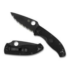 Нож складний Spyderco Tenacious Black Blade FRN, серейтор (C122SBBK)