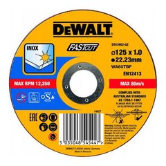 Диск отрезной по нержавеющей стали DeWALT Fastcut Inox 125*1*22,2 мм DT43902 (DT43902) фото