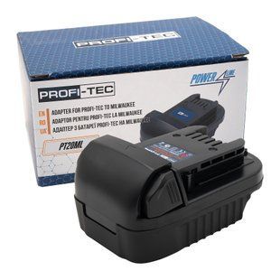 Адаптер PROFI-TEC PT20ML, з батареї PROFI-TEC (Makita) на інструмент Milwaukee (pt6768) фото