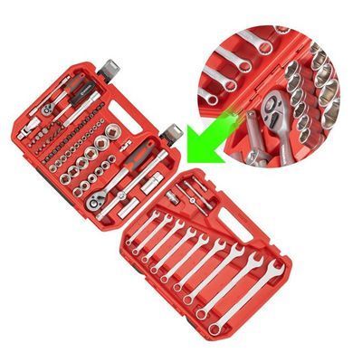 Набор инструментов INTERTOOL ET-9082 (ET-6082SP, 1/2" & 1/4", 82 ед) (ET-9082) фото