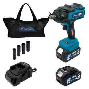 Аккумуляторный ударный гайковерт для дома PROFI-TEC PTW820BL POWERLine (2 х PT2050MP (5.0Ач), зарядное устройство, СУМКА PTB01) (pt6447) фото