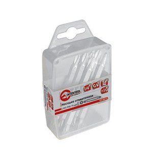 Комплект отверточних насадок PH1 / PH2 1/4 "x 75 мм - 10 шт, INTERTOOL VT-0015 (VT-0015) фото
