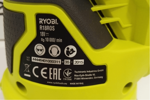 Акумуляторна кутова шліфувальна машина Ryobi RROS-0 (Без АКБ і ЗУ) (5133002471) фото