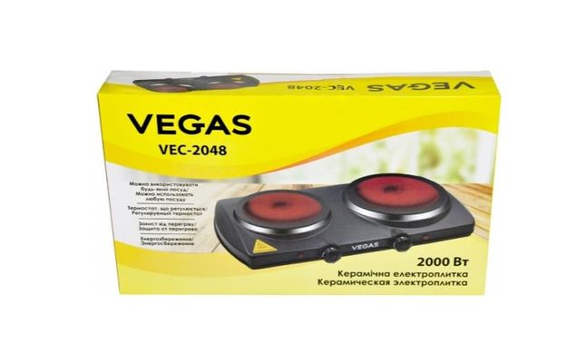 Настільна плита Vegas vec-2000 (VEC-2048) фото