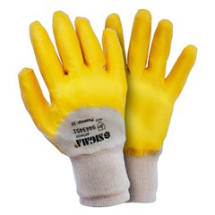 Перчатки трикотажные с нитриловым покрытием (желтые) 120 пар Sigma (9443451) (9443451) фото