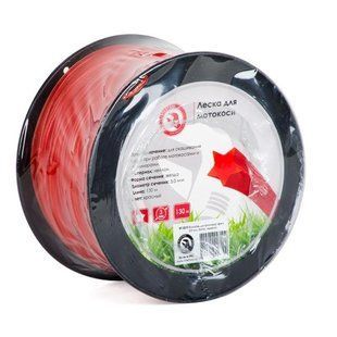 Волосінь для мотокоси зірка 3,0 мм, бухта 130м, червона INTERTOOL DT-2273 (DT-2273) фото
