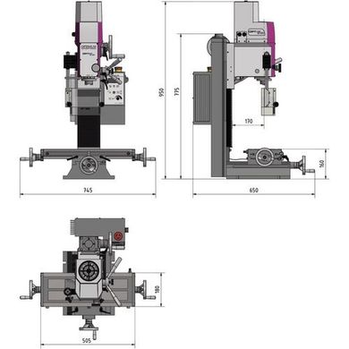Фрезерно-свердлильний верстат по металу Optimum Maschinen OPTImill MH 22V (3338135) фото