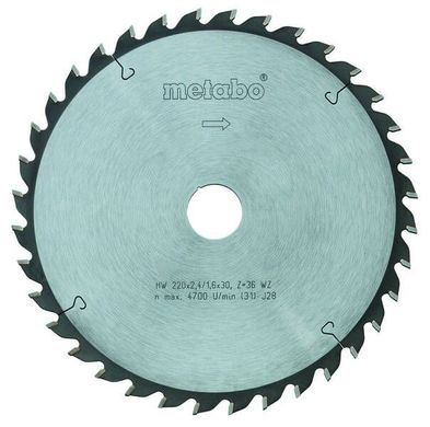 Пильний диск Metabo Power cut HW / CT 216х2.4 / 1.8x30, Z20 WZ 5 ° отр. (628230000) фото