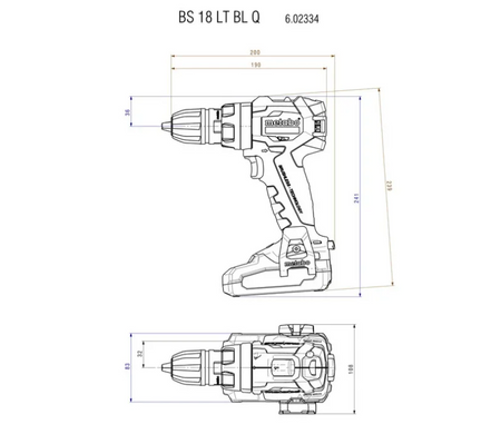Аккумуляторная дрель-шуруповерт Metabo BS 18 LT BL Q (602334800) (602334800) фото