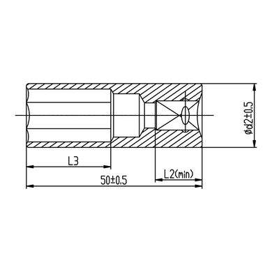 Насадка шестигранная длинная 1/4" 8мм CrV ULTRA (6062082) (6062082) фото