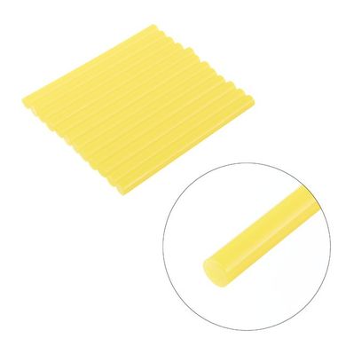 Комплект жовтих клейових стрижнів 7,4 мм * 100мм, 12шт INTERTOOL RT-1050 (RT-1050) фото