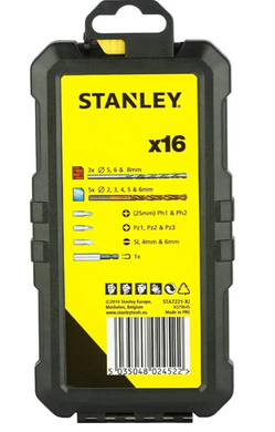 Набор бит и сверл STANLEY TITANIUM, 25 мм, 16 шт, кейс (STA7221) (STA7221) фото