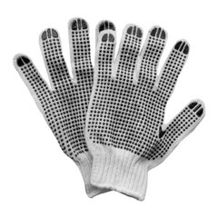 Перчатки трикотажные с точечным ПВХ покрытием р10 (двухсторонние манжет) (9442331) фото