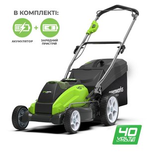 Акумуляторна газонокосарка Greenworks G40LM45K4 (G40LM45K4) фото