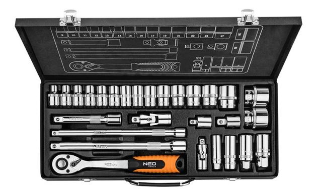 Набір інструментів Neo Tools 1/2, 3/8 28 од. (08-677) фото