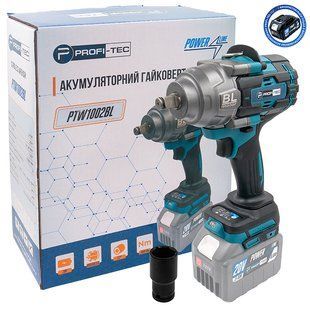 Аккумуляторный ударный гайковерт PROFI-TEC PTW1002BL POWERLine (без аккумулятора и зарядного устройства) (pt5947) фото