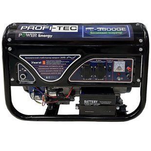 Бензиновый генератор для дома PROFI-TEC PE-3800GE (3.8 кВт, электростартер) (pt4763) фото