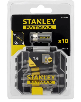 Набір біт STANLEY FatMax, Torx, 50 мм, 10 шт, кейс (STA88566) (STA88566) фото