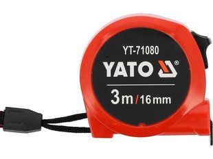 Рулетка YATO YT-71080 (3 м &times; 16 мм, стальная лента) (YT-71080) фото