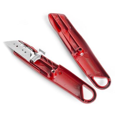 Нож с выдвижным трапециевидным лезвием, металлический корпус INTERTOOL HT-0505 (HT-0505) фото