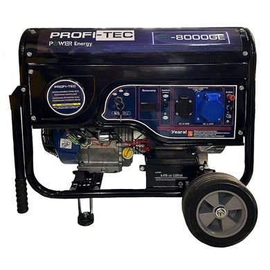 Бензиновий генератор для дому PROFI-TEC PE-7000GE (7.0 кВт, электростартер) (pt4764) фото