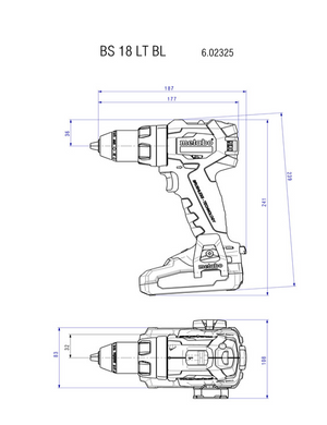 Акумуляторна дриль-шуруповерт Metabo BS 18 LT BL (602325840) (без акумулятора і ЗУ) (602325840) фото