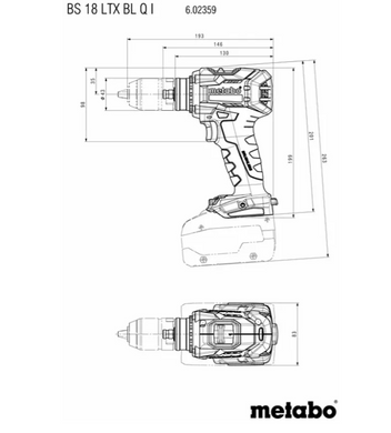 Акумуляторний шуруповерт безщітковий Metabo BS 18 LTX BL Q I (602359850) (602359850) фото