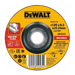 Круг шлифовальный по металлу DeWALT 125*22,2*6,3 мм DT43917 (DT43917) фото